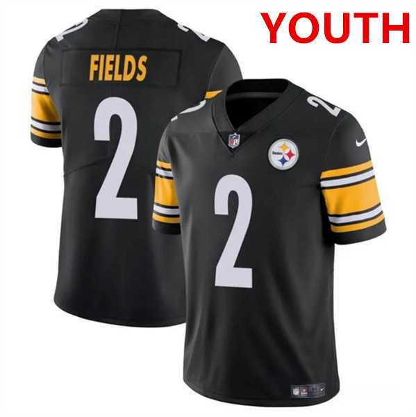 Youth Pittsburgh Steelers #2 Justin Fields Black Vapor Untouchable Limited Football Stitched Jersey Dzhi,We sell and wholesale Youth Pittsburgh Steelers #2 Justin Fields Black Vapor Untouchable Limited Football Stitched Jersey Dzhi on line form chian!